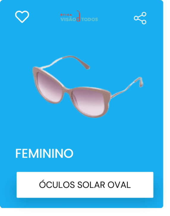 Óculos Femininos Solar oval